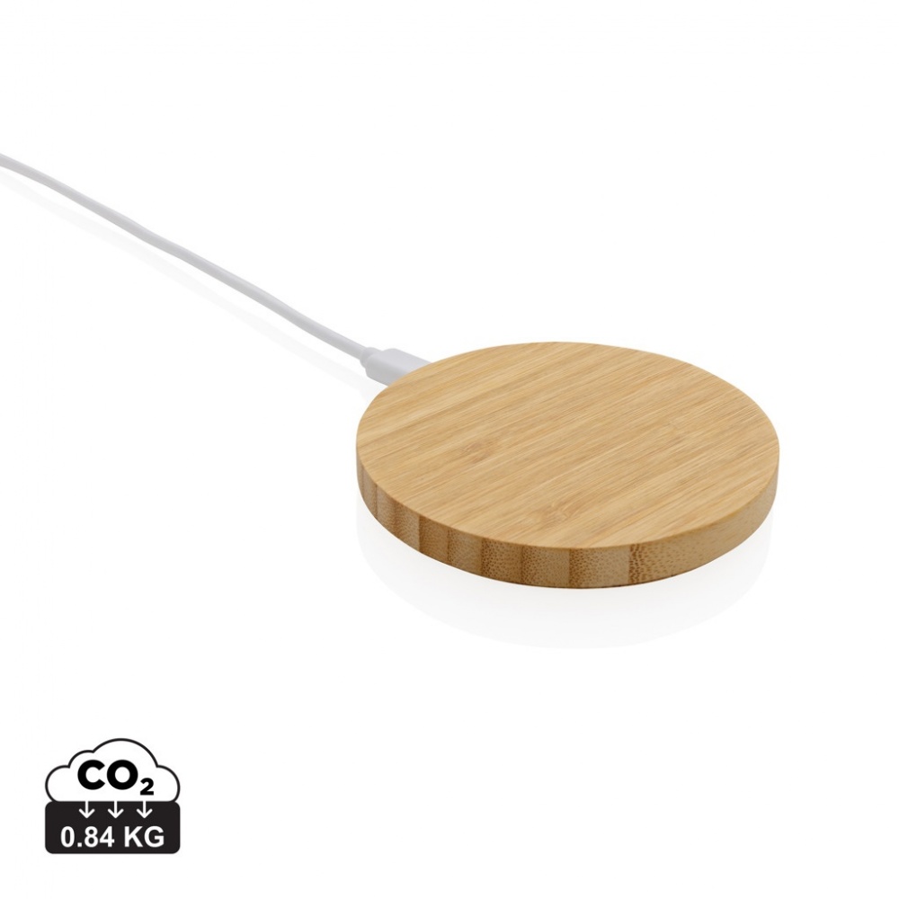 Logotrade promotional gifts photo of: Bamboo 15W wireless charger