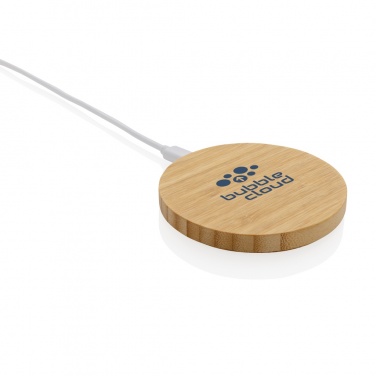Logotrade promotional giveaway image of: Bamboo 15W wireless charger