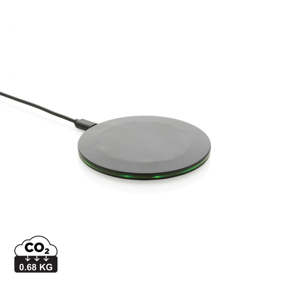 Logotrade promotional merchandise photo of: RCS recycled plastic 15W Wireless fast charger