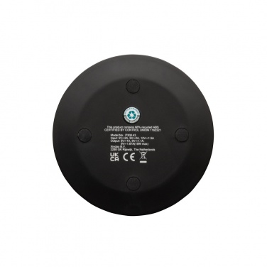Logo trade corporate gifts image of: RCS recycled plastic 15W Wireless fast charger