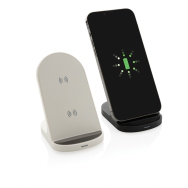 Logo trade advertising product photo of: RCS recycled plastic double coil wireless stand 15W