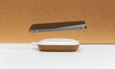 Logotrade corporate gift image of: Oregon RCS recycled plastic and cork 10W wireless