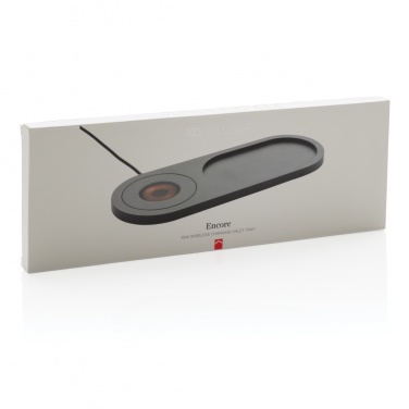 Logo trade business gifts image of: Encore 10W wireless charging valet tray