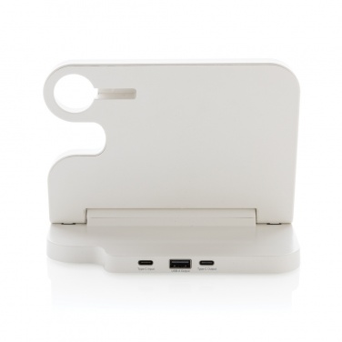 Logo trade promotional item photo of: Joltz RCS recycled plastic dual 15W charger with iWatch slot