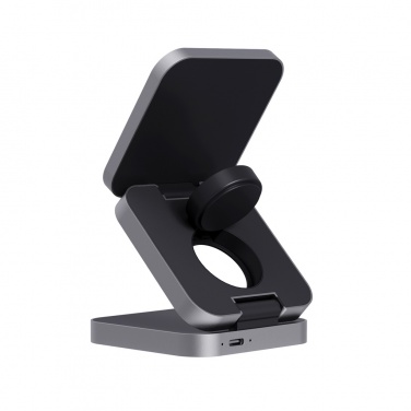 Logotrade promotional merchandise photo of: Terra RCS recycled aluminum foldable 3 in 1 15W charger