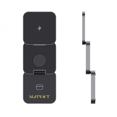 Logo trade promotional items picture of: Terra RCS recycled aluminum foldable 3 in 1 15W charger