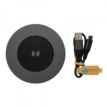 Logo trade promotional merchandise photo of: Terra RCS recycled aluminium 10W wireless charger