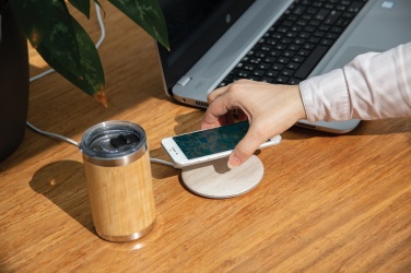 Logo trade promotional products image of: 5W Wheat straw wireless charger