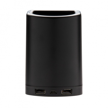 Logo trade advertising product photo of: Light up logo 5W wireless charging pen holder
