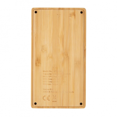 Logo trade promotional products picture of: Bamboo 4.000 mAh wireless 5W Powerbank
