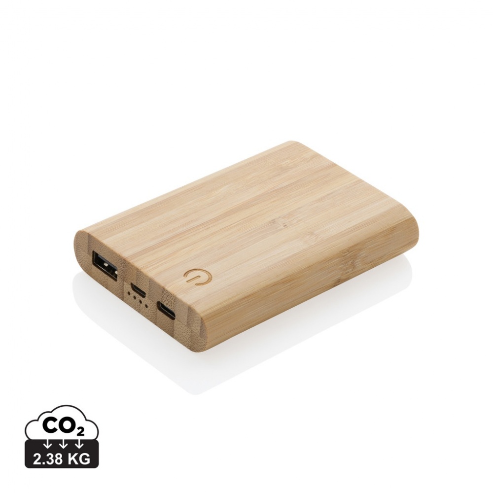 Logotrade promotional merchandise image of: Bamboo 5.000 mAh powerbank