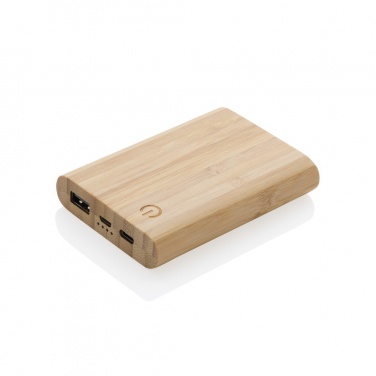 Logotrade promotional merchandise image of: Bamboo 5.000 mAh powerbank