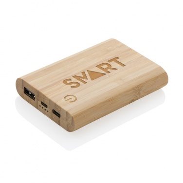 Logotrade promotional giveaway picture of: Bamboo 5.000 mAh powerbank