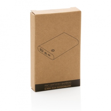 Logotrade promotional item picture of: Bamboo 5.000 mAh powerbank