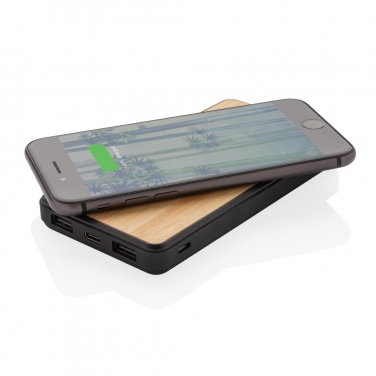 Logo trade corporate gifts picture of: RCS recycled plastic 8000 mAh Wireless Powerbank