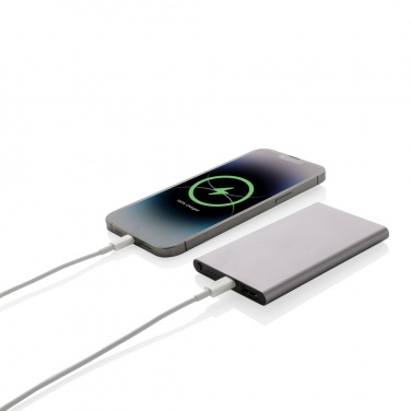 Logotrade promotional gifts photo of: RCS recycled plastic/aluminum 4000 mah powerbank with type C