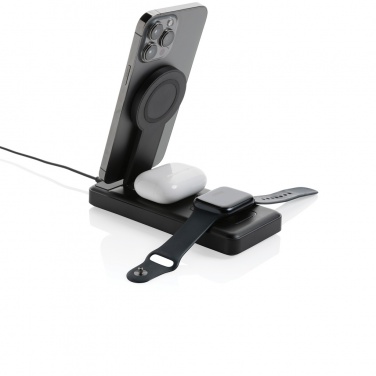 Logo trade advertising products picture of: Fenwick RCS recycled plastic 10000mah  3 in 1 fast powerbank