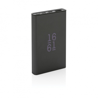 Logo trade promotional gifts image of: Terra RCS recycled aluminium powerbank 5.000 mAh