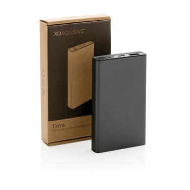 Logo trade corporate gift photo of: Terra RCS recycled aluminium powerbank 5.000 mAh