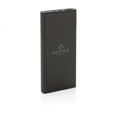 Logo trade promotional merchandise photo of: Terra RCS recycled 18W aluminium powerbank 10.000 mAh
