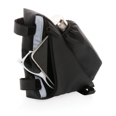 Logo trade promotional gifts image of: PU high visibility bike frame bag with bottle holder