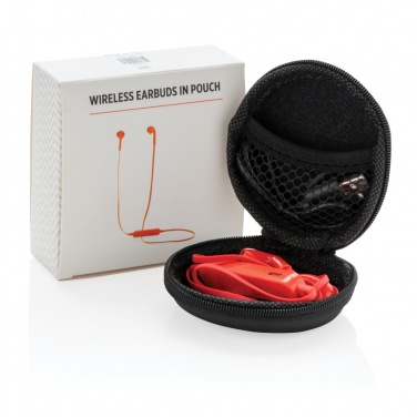Logo trade promotional gift photo of: Wireless earbuds in pouch