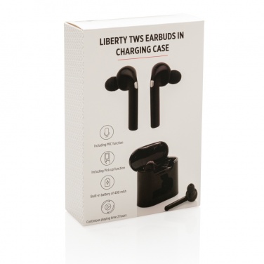 Logotrade promotional gift image of: Liberty wireless earbuds in charging case