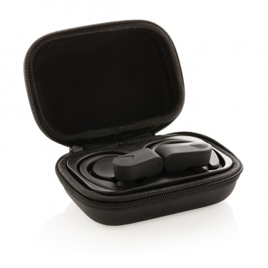 Logo trade promotional items image of: TWS sport earbuds in charging case