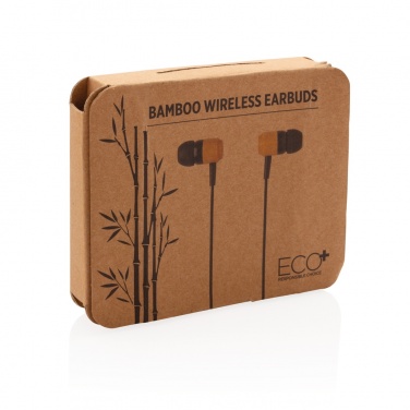 Logotrade promotional items photo of: Bamboo wireless earbuds