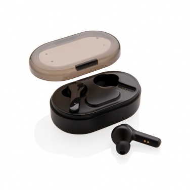 Logotrade advertising products photo of: Light up logo TWS earbuds in charging case