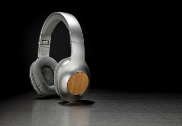Logo trade promotional giveaways picture of: Dakota Bamboo wireless headphone