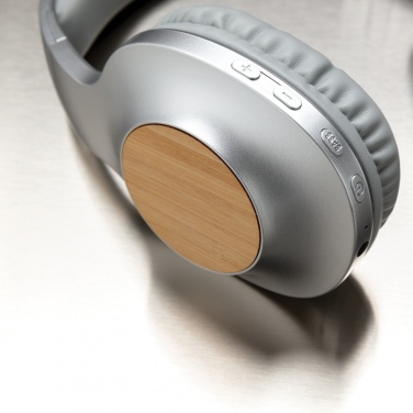 Logo trade advertising products image of: Dakota Bamboo wireless headphone