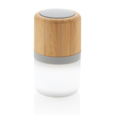 Logo trade corporate gifts image of: Bamboo colour changing 3W speaker light