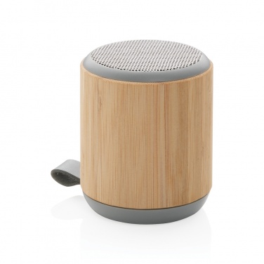 Logotrade promotional product image of: Bamboo and fabric 3W wireless speaker