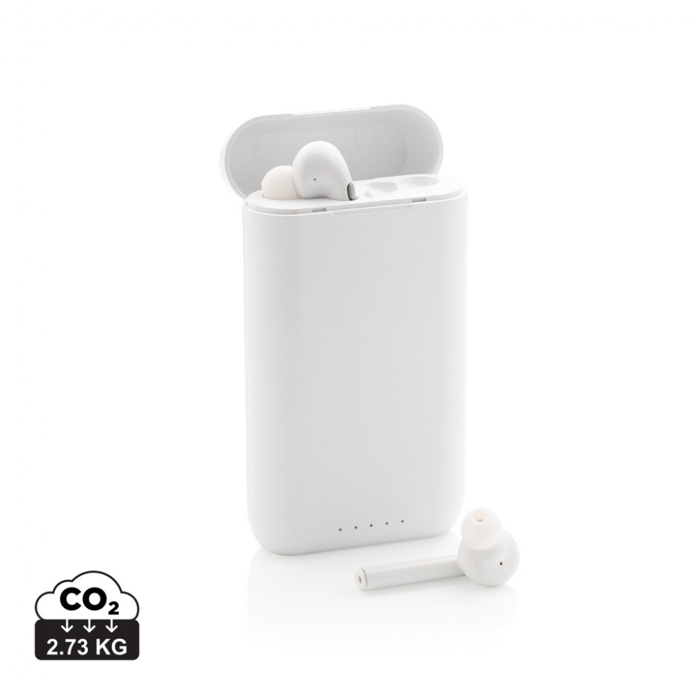 Logotrade corporate gift image of: Liberty TWS earbuds with 5.000 mAh powerbank