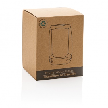 Logotrade promotional product picture of: RCS recycled plastic Lightboom 5W speaker