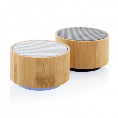 Logotrade promotional product image of: RCS recycled plastic and bamboo 3W wireless speaker
