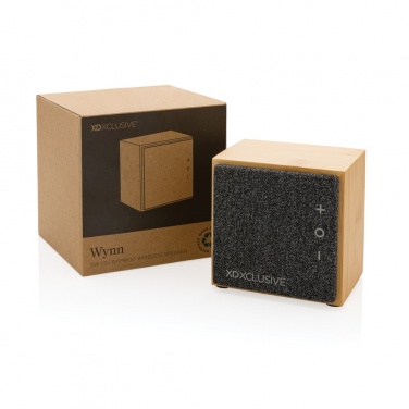 Logo trade promotional merchandise picture of: Wynn 5W bamboo wireless speaker