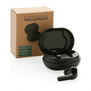 Logotrade corporate gift picture of: RCS standard recycled plastic TWS earbuds