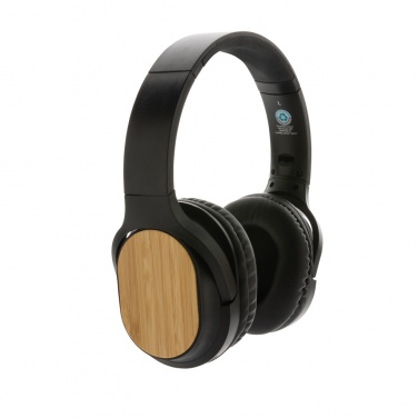 Logo trade promotional gift photo of: RCS and bamboo Elite Foldable wireless headphone