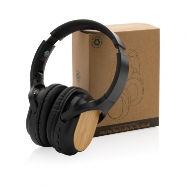 Logotrade advertising product picture of: RCS and bamboo Elite Foldable wireless headphone