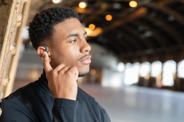 Logo trade business gifts image of: Urban Vitamin Pacifica RCS rplastic earbuds