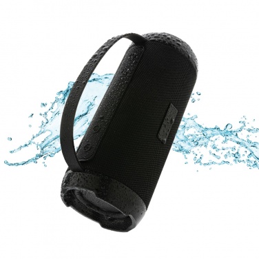 Logo trade promotional merchandise photo of: RCS recycled plastic Soundboom waterproof 6W speaker
