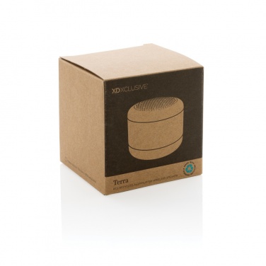 Logo trade promotional merchandise image of: Terra RCS recycled aluminium 5W wireless speaker