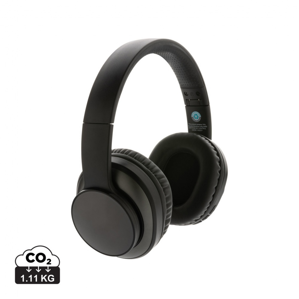 Logo trade promotional gift photo of: Terra RCS recycled aluminium wireless headphone