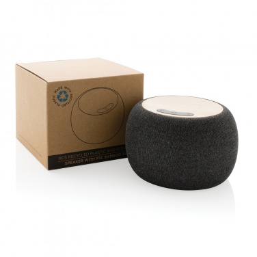 Logo trade promotional merchandise photo of: RCS Rplastic/PET and bamboo 5W speaker