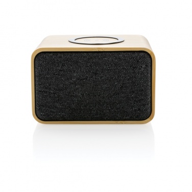Logo trade business gift photo of: RCS Rplastic 3W speaker with bamboo 5W wireless