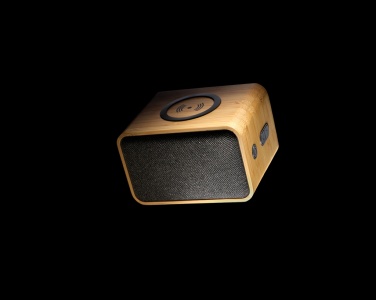 Logotrade promotional giveaways photo of: RCS Rplastic 3W speaker with bamboo 5W wireless