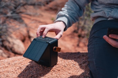 Logo trade corporate gift photo of: Skywave RCS recycled plastic solar speaker 12W