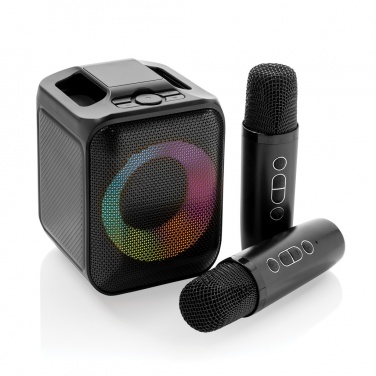 Logo trade promotional gifts picture of: Singvibe RCS recycled plastic karaoke set with double mic